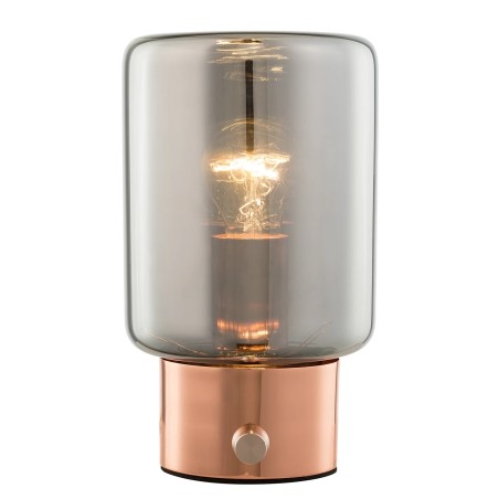 Loistaa Tyl II stona lampa bakar sa polomljenim staklenim abažurom 14x24x14 cm