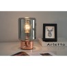 Loistaa Tyl II stona lampa bakar sa polomljenim staklenim abažurom 14x24x14 cm