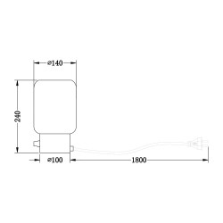 Loistaa Tyl II stona lampa bakar sa polomljenim staklenim abažurom 14x24x14 cm