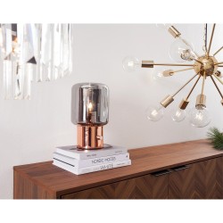 Loistaa Tyl II stona lampa bakar sa polomljenim staklenim abažurom 14x24x14 cm