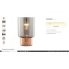Loistaa Tyl II stona lampa bakar sa polomljenim staklenim abažurom 14x24x14 cm