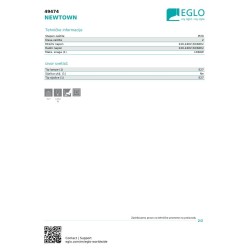 Eglo Newtown Podna Lampa | Crni Čelik | Outlet| Snižena Cena