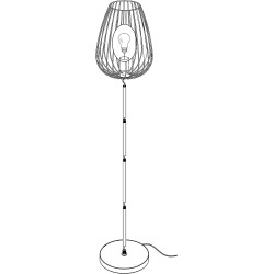 Eglo Newtown Podna Lampa | Crni Čelik | Outlet| Snižena Cena
