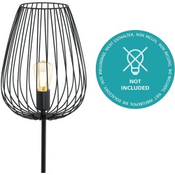 Eglo Newtown Podna Lampa | Crni Čelik | Outlet| Snižena Cena