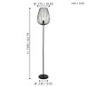 Eglo Newtown Podna Lampa | Crni Čelik | Outlet| Snižena Cena