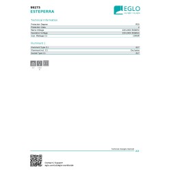 EGLO Esteperra 99273 visilica 38x110 cm – outlet
