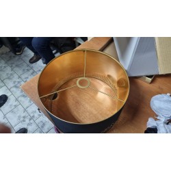 Outlet Eglo 99273 Esteperra visilica crno zlatna sa izgužvanim abažurom