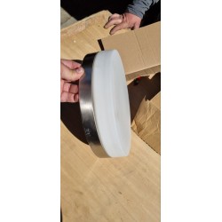 Steinhauer Crouch okrugla LED plafonjera 30 cm sa belim mat staklom i srebrnim ramom za kupatilo
