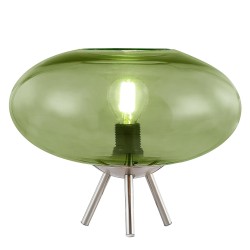 Nino Leuchten Lille zelena stona lampa 18x20 cm sa polomljenim staklenim abažurom