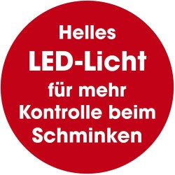 Vitalmaxx LED kozmetičko ogledalo sa hromiranim postoljem, normalnim ogledalom i 3x uvećanjem