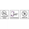 Vitalmaxx LED kozmetičko ogledalo sa hromiranim postoljem, normalnim ogledalom i 3x uvećanjem