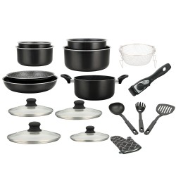 Herzberg HG-8055 Crni Set 17/1 | Mermerni Premaz | Za Indukciju I D242 | Outlet BGD