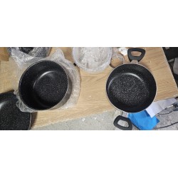 Herzberg HG-8055 Crni Set 17/1 | Mermerni Premaz | Za Indukciju I D242 | Outlet BGD