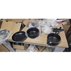 Herzberg HG-8055 Crni Set 17/1 | Mermerni Premaz | Za Indukciju I D242 | Outlet BGD