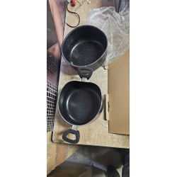 Herzberg HG-8055 Crni Set 17/1 | Mermerni Premaz | Za Indukciju I G149x | Outlet BGD