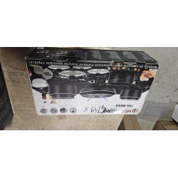 Herzberg HG-8055 Crni Set 17/1 | Mermerni Premaz | Za Indukciju I G149x | Outlet BGD