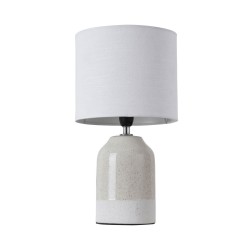Keramička stona lampa Paulmann Sandy Glow sa lanenim abažurom i teksturom peska