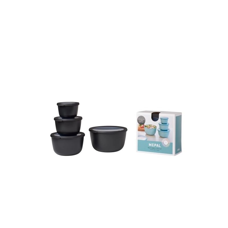 Mepal Cirqula Set 4 Posude, 500,1000,2000 I 3000ml, Crna | Outlet BGD