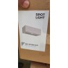 SpotLight Block II bela keramička zidna lampa 31 cm sa jednim puklim staklom