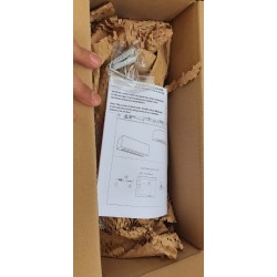 SpotLight Block II bela keramička zidna lampa 31 cm sa jednim puklim staklom