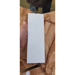 SpotLight Block II bela keramička zidna lampa 31 cm sa jednim puklim staklom