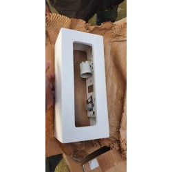 SpotLight Block II bela keramička zidna lampa 31 cm sa jednim puklim staklom