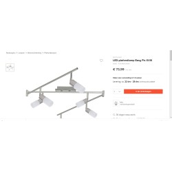 Spot Light Easy Fix srebrna LED plafonjera dužine 178 cm sa 6 svetlosnih mesta i dva polomljena staklena abažura