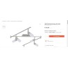 Spot Light Easy Fix srebrna LED plafonjera dužine 178 cm sa 6 svetlosnih mesta i dva polomljena staklena abažura