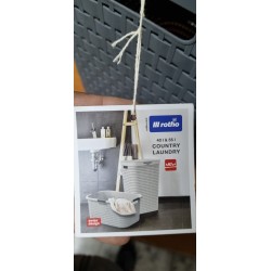 Rotho Country korpa za veš u antracit boji 55 litara outlet manje oštećenje sa zadnje strane