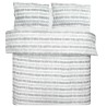 Sleepdown Seersucker Stripe siva posteljina 230x220 cm sa prugastim dezenom i dve jastučnice