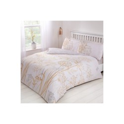 Sleepdown Country Meadow oker posteljina 200x200 cm sa cvetnim dezenom i dve jastučnice