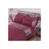 Sleepdown Velvet Cuff Plum posteljina 200x200 cm sa plišanim panelom u boji šljive i dve jastučnice