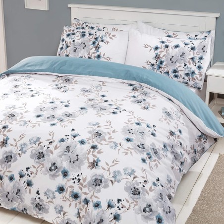 Sleepdown Photographic Floral posteljina 220x230 cm - Plava