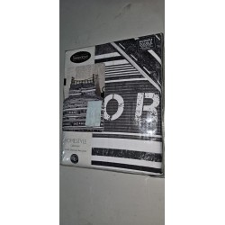 Moderna crna Sleepdown Geo Text reverzibilna posteljina sa natpisima i prugama 200x200 cm