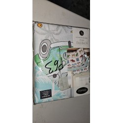 Sleepdown Tropical Campervan posteljina sa motivima tropskog leta i kampera 220x230 cm