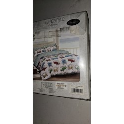 Sleepdown Tropical Campervan posteljina sa motivima tropskog leta i kampera 220x230 cm