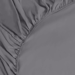 Utopia sivi mikrofiber čaršav sa lastišem 140x200x35 cm za dublji dušek