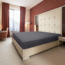 Utopia sivi mikrofiber čaršav sa lastišem 140x200x35 cm za dublji dušek