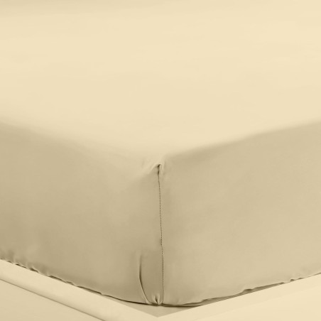Bež Utopia čaršav sa lastišem od četkanog mikrofibera dimenzija 180x200 cm za visoke dušeke