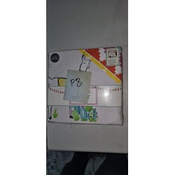 Rapport Happy Llamas posteljina 135x200 cm sa dezenom lama, kaktusa i šarenom cik-cak stranom