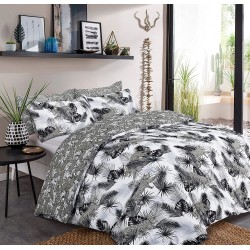 Sleepdown Leopard Jungle monohromatska reverzibilna posteljina 220x230 cm sa printom leoparda