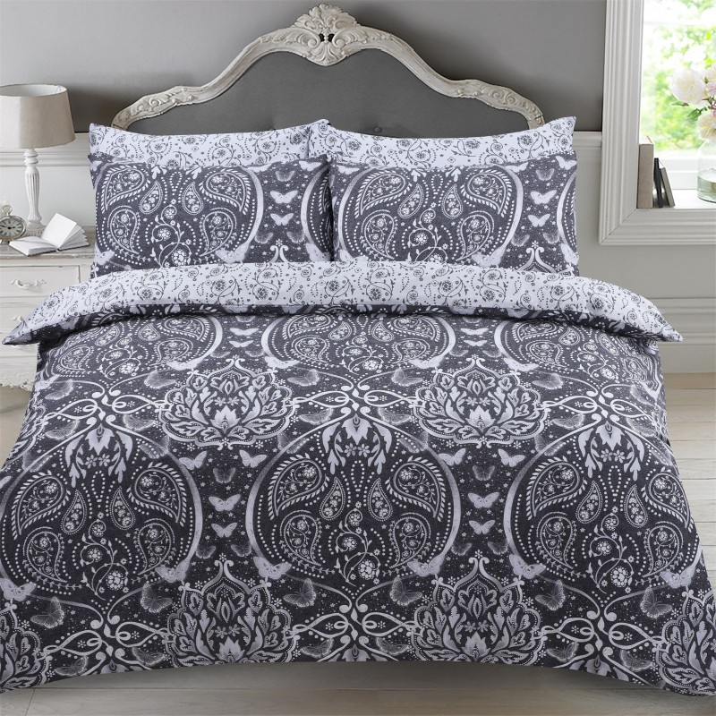Dreamscene Butterfly Damask posteljina 228x218 cm polipamuk sa 2 jastucnice