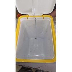 Tatay Smart kuhinjska kanta na pedalu 25L bela sa žutim poklopcem za reciklažu