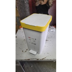 Tatay Smart kuhinjska kanta na pedalu 25L bela sa žutim poklopcem za reciklažu