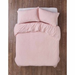 Sleepdown Teddy Fleece blush pink posteljina 220x230 cm sa mekanom teddy teksturom i dve jastučnice