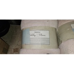 Mekana roze Teddy Fleece posteljina Sleepdown od veštačke vune 220x230 cm
