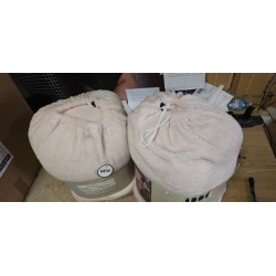 Mekana roze Teddy Fleece posteljina Sleepdown od veštačke vune 220x230 cm