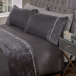 sienna Lorenza Diamante posteljina 137x198 cm sa zgužvanim somot panelom i svetlucavom trakom