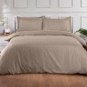 Brentfords Satin Stripe posteljina u boji Mink 198x198 mikrofiber
