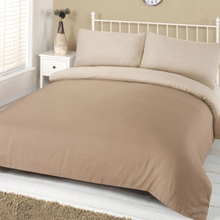 Dvostrana posteljina 198x198cm Brentfords u mink braon i krem boji